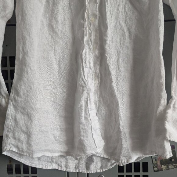 J. Crew | 100% linen white button down shirt - Picture 5 of 10
